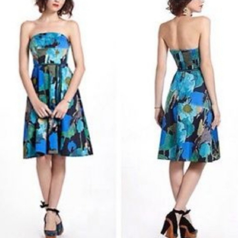 Vanessa Virginia Shadeflower strapless dress